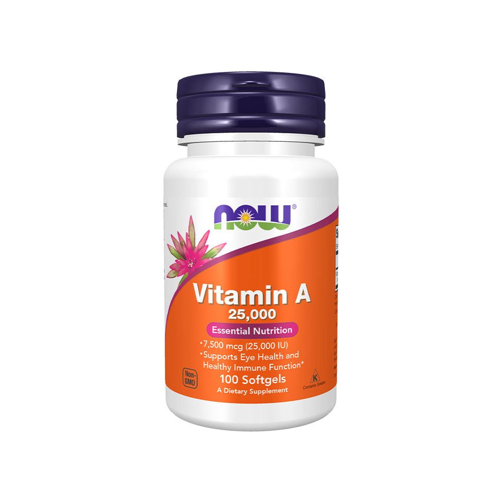 Now Foods - Vitamin A 25,000 IU - 100 Softgels