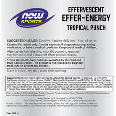 Now Foods - Effer-Energy Effervescent Tablets, Tropical Punch -