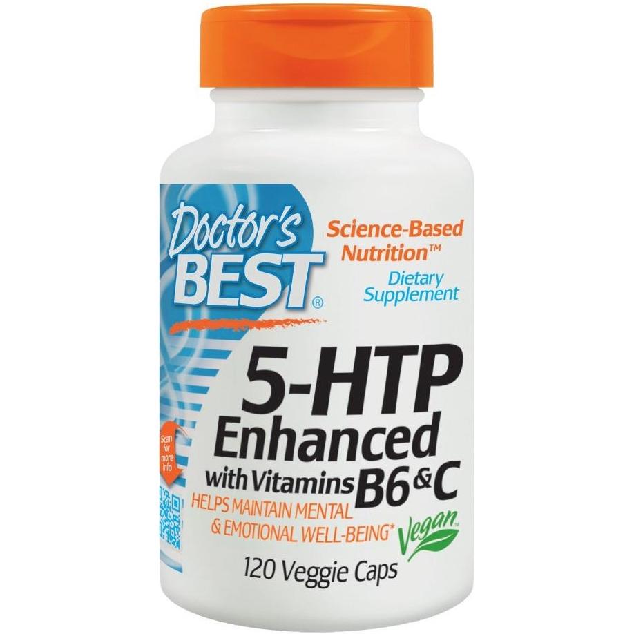 Doctor's Best - 5-HTP Enhanced with Vitamin B6 and C - 120 vcaps