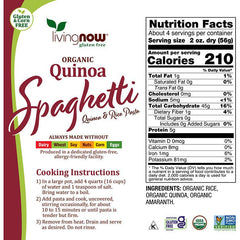 Now Foods - Quinoa Spaghetti Pasta, Organic - 227 g