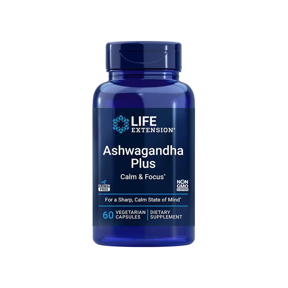 Life Extension - Ashwagandha Plus Calm & Focus - 60 Veg Capsules