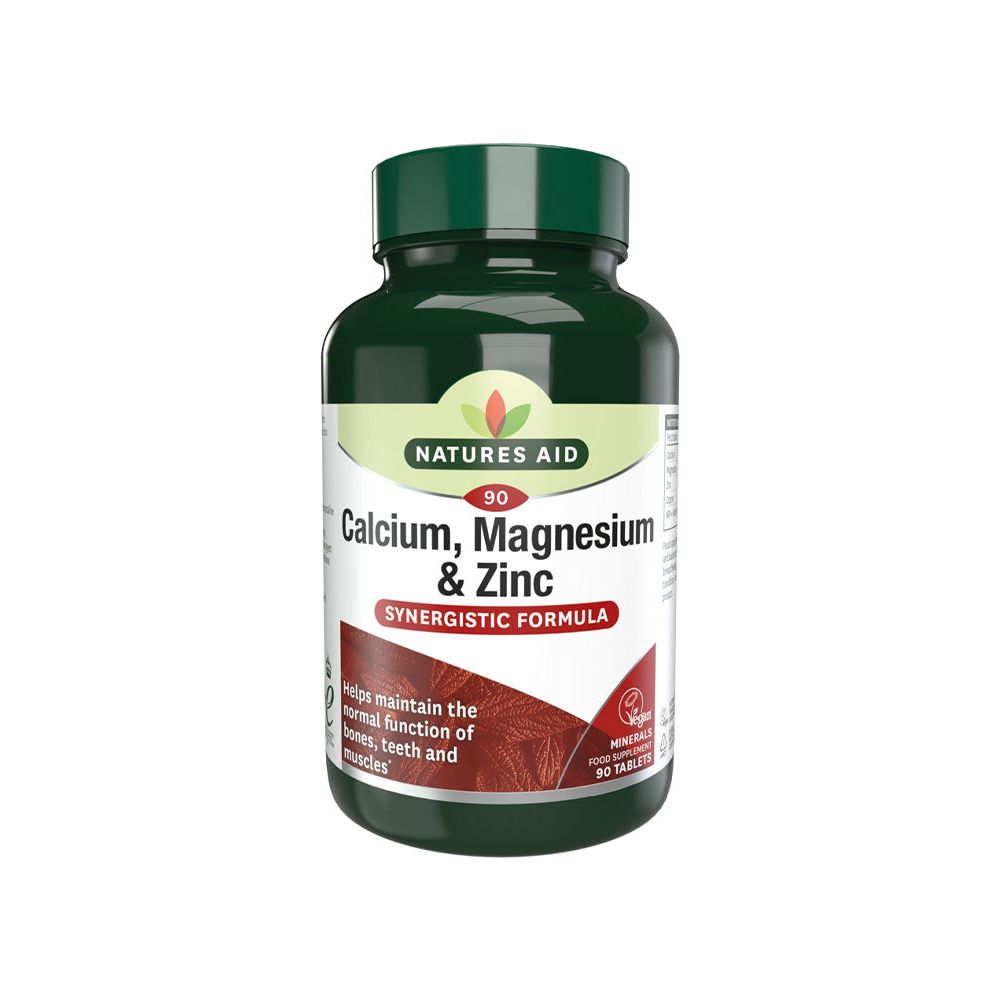 Natures Aid - Calcium, Magnesium + Zinc - 90 Tablets