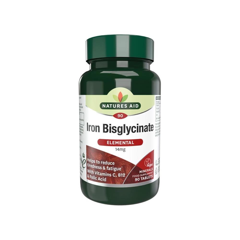 Natures Aid - Iron Bisglycinate - 90 Tablets