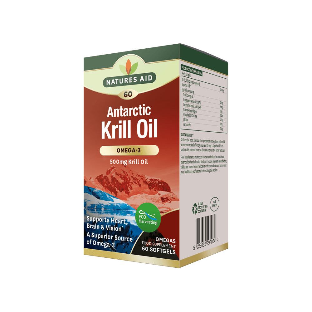 Natures Aid - Antarctic Krill Oil 500 mg - 60 Softgels