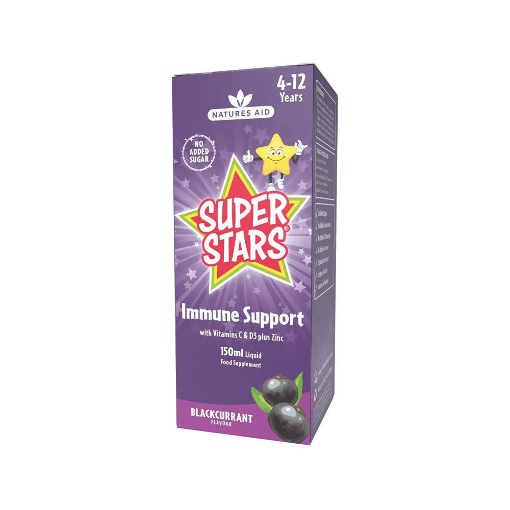 Natures Aid - Super Stars Immune Support - Blackcurrant Flavour