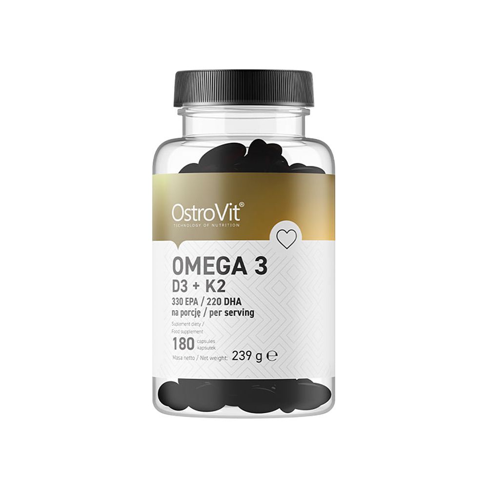 OstroVit - Omega 3 D3+K2 - 180 Capsules