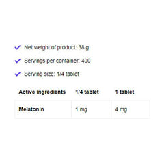 OstroVit - Melatonin 4000 mcg - 100 Tablets