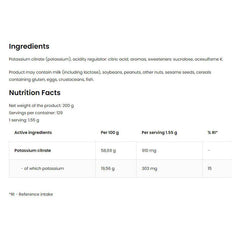 OstroVit - Potassium Citrate 200 g Lemon Lime - 200 g