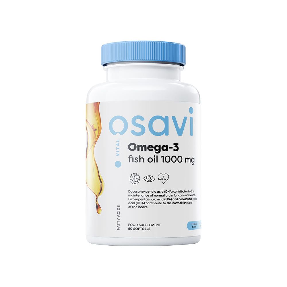 Osavi - Omega-3 Fish Oil - 1000 mg - Lemon flavour - 60 Softgels