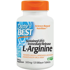 Doctor's Best - L-Arginine - Sustained + Immediate Release