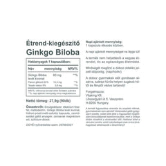 Vitaking - Ginkgo Biloba 60mg Leaf Extract - 90 Capsules