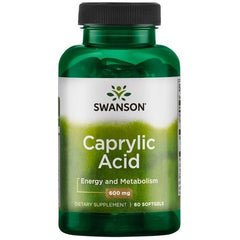 Swanson - Caprylic Acid, 600mg - 60 softgels