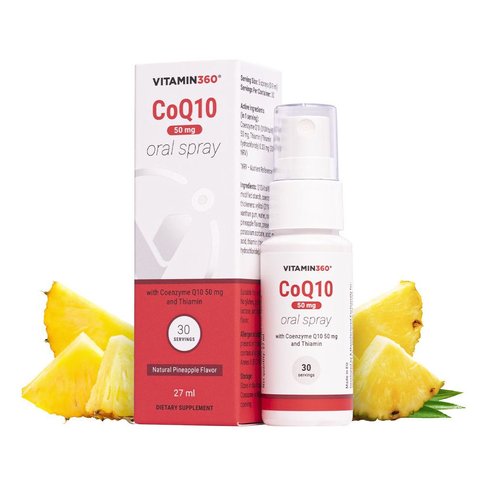 Vitamin360 - CoQ10 50mg Oral Spray, Pineapple - 27 ml