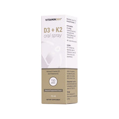 Vitamin360 - D3 + K2 Oral Spray, Natural Peppermint - 15 ml