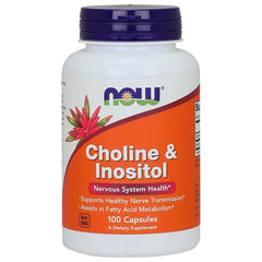 NOW Foods - Choline and Inositol, 500mg - 100 caps