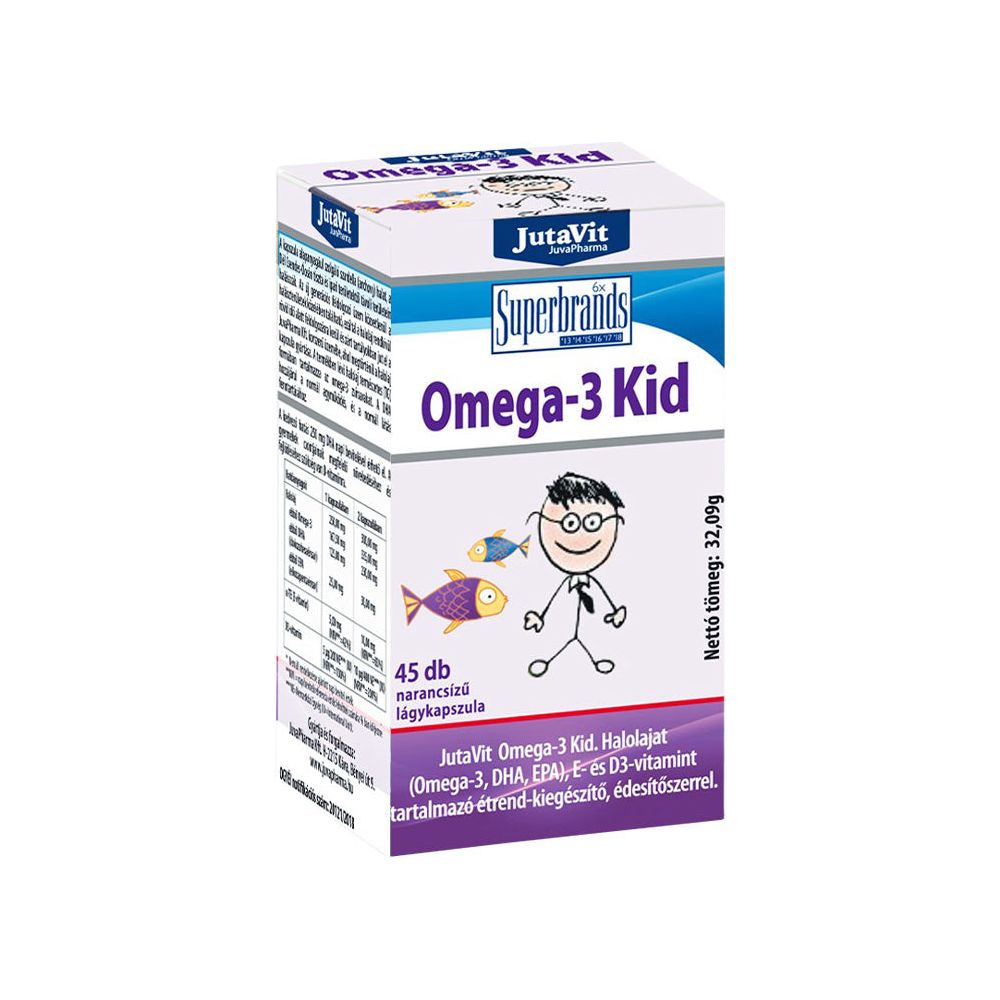 JutaVit - Omega-3 Kid Orange Flavoured softgel, Orange - 45