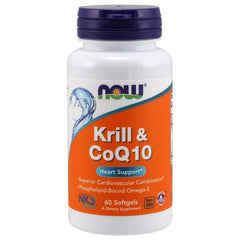 NOW Foods - Krill & CoQ10 - 60 softgels