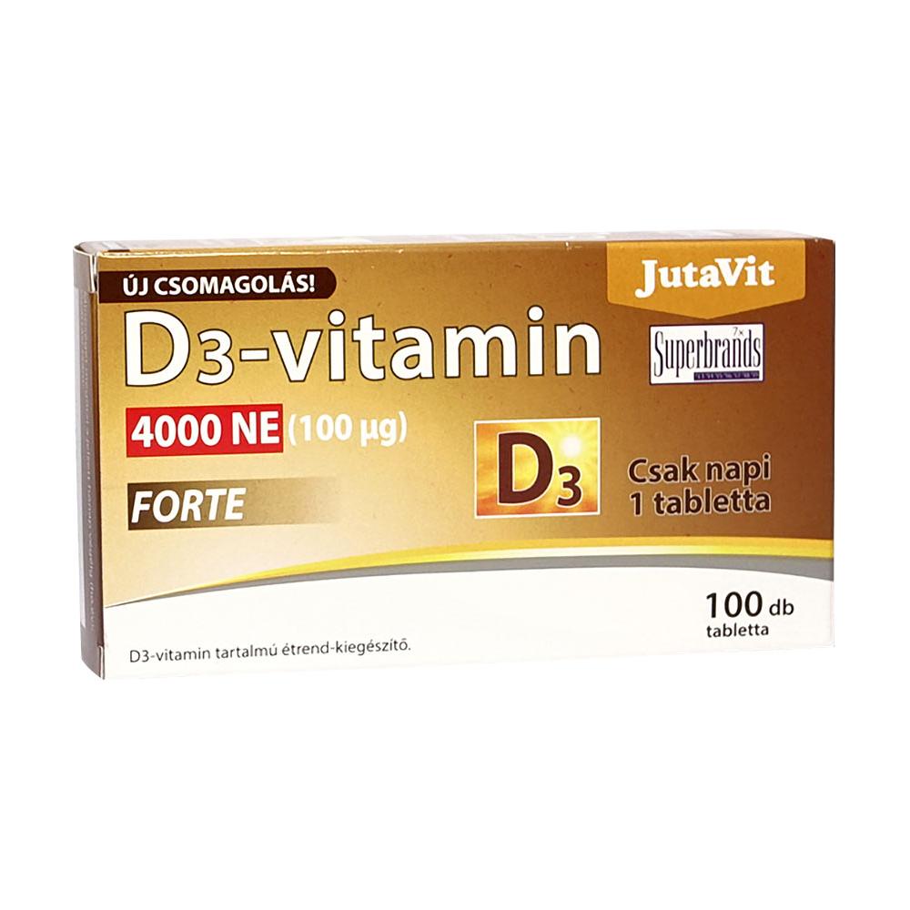 JutaVit - Vitamin D3 4000 IU Forte tablet - 100 Tablets