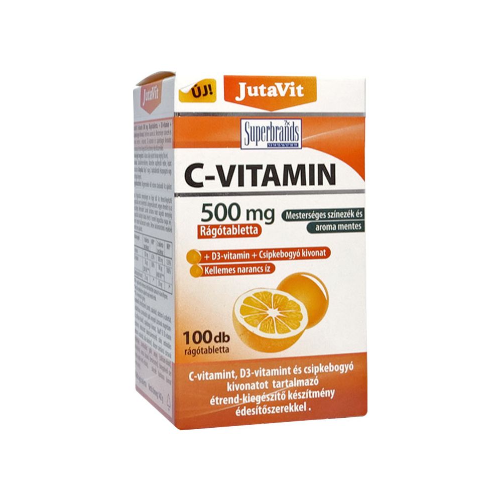 JutaVit - Vitamin C 500 mg + D3 + Rosehips chewable tablet -