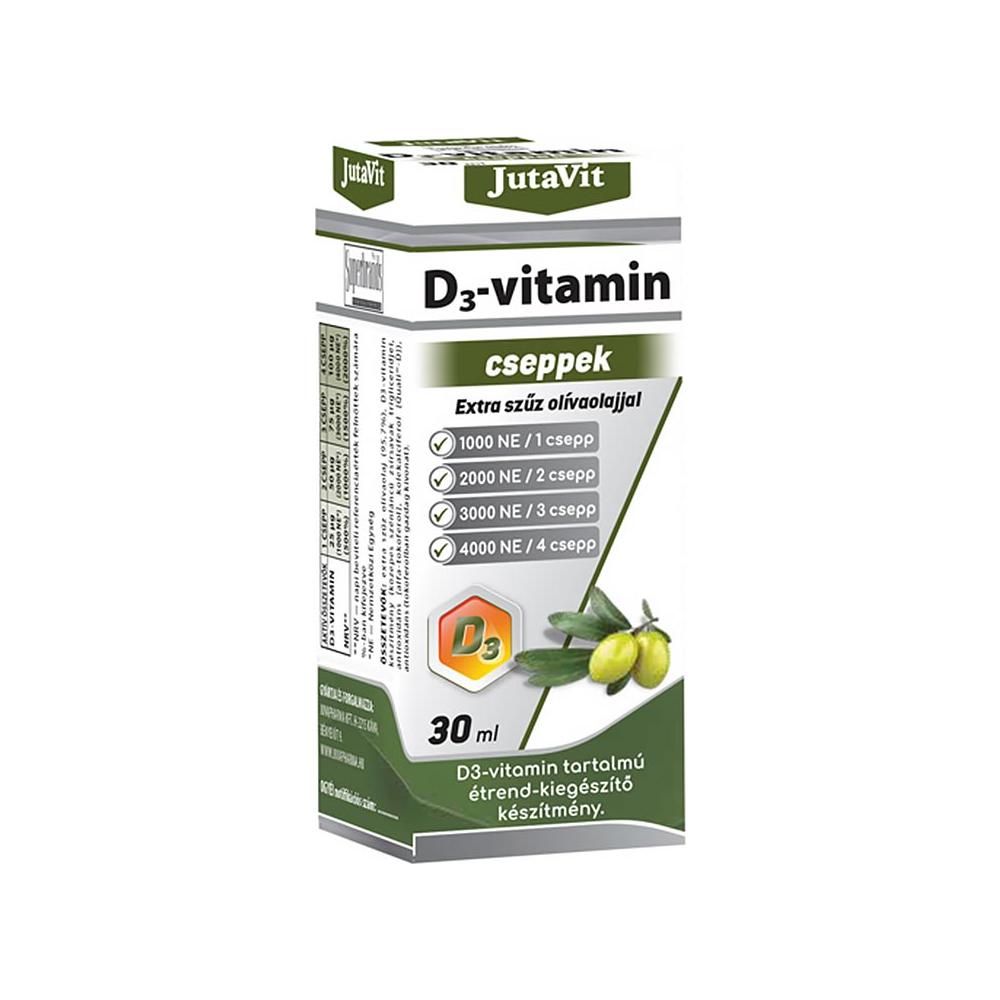 JutaVit - Vitamin D3 drops with Extra Virgin Olive Oil - 30 ml