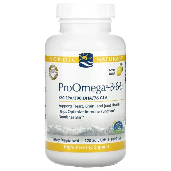 Nordic Naturals - ProOmega 3-6-9, Lemon - 120 softgels