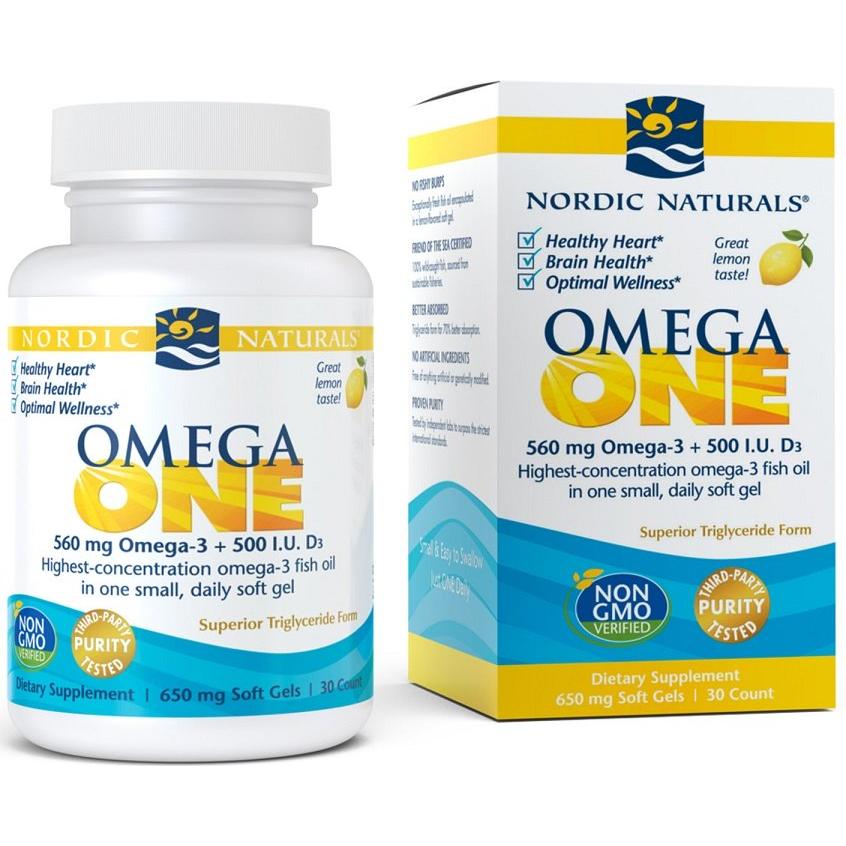 Nordic Naturals - Omega ONE, 560mg Lemon - 30 softgels