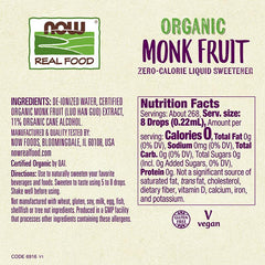 Now Foods - Organic Liquid Monk Fruit