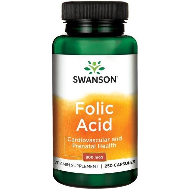 Swanson - Folic Acid, 800mcg - 250 caps