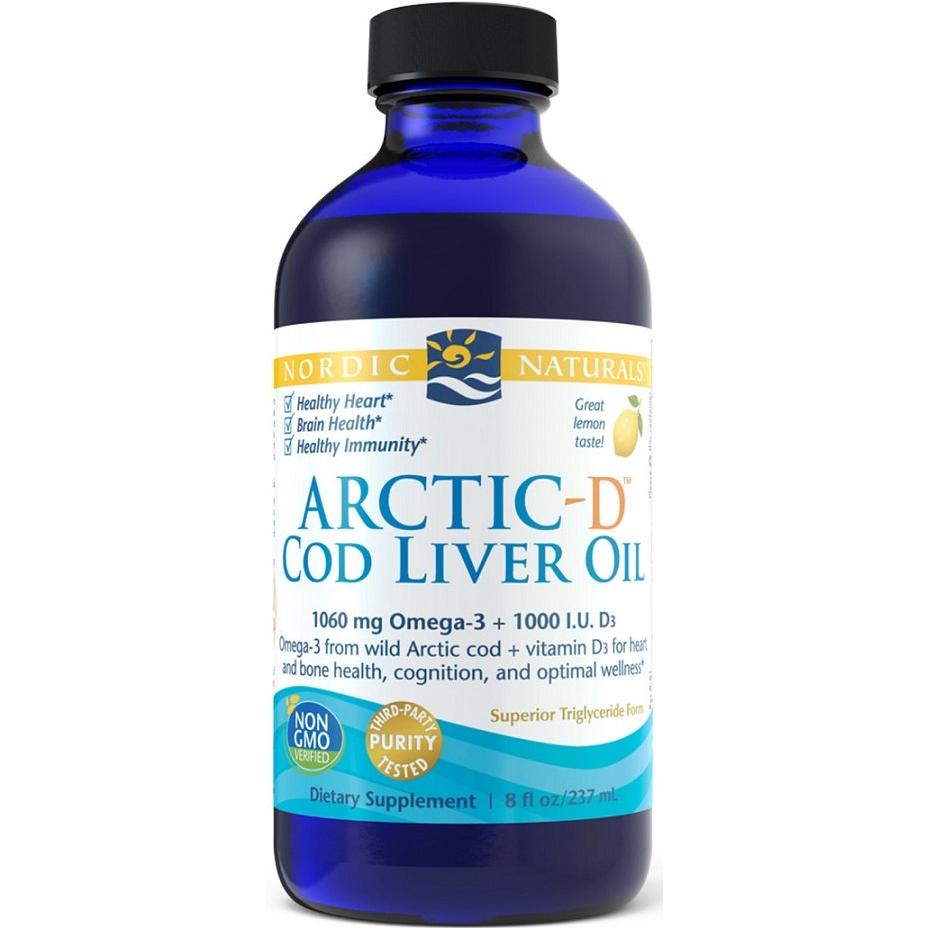 Nordic Naturals - Arctic-D Cod Liver Oil, Lemon - 237 ml.