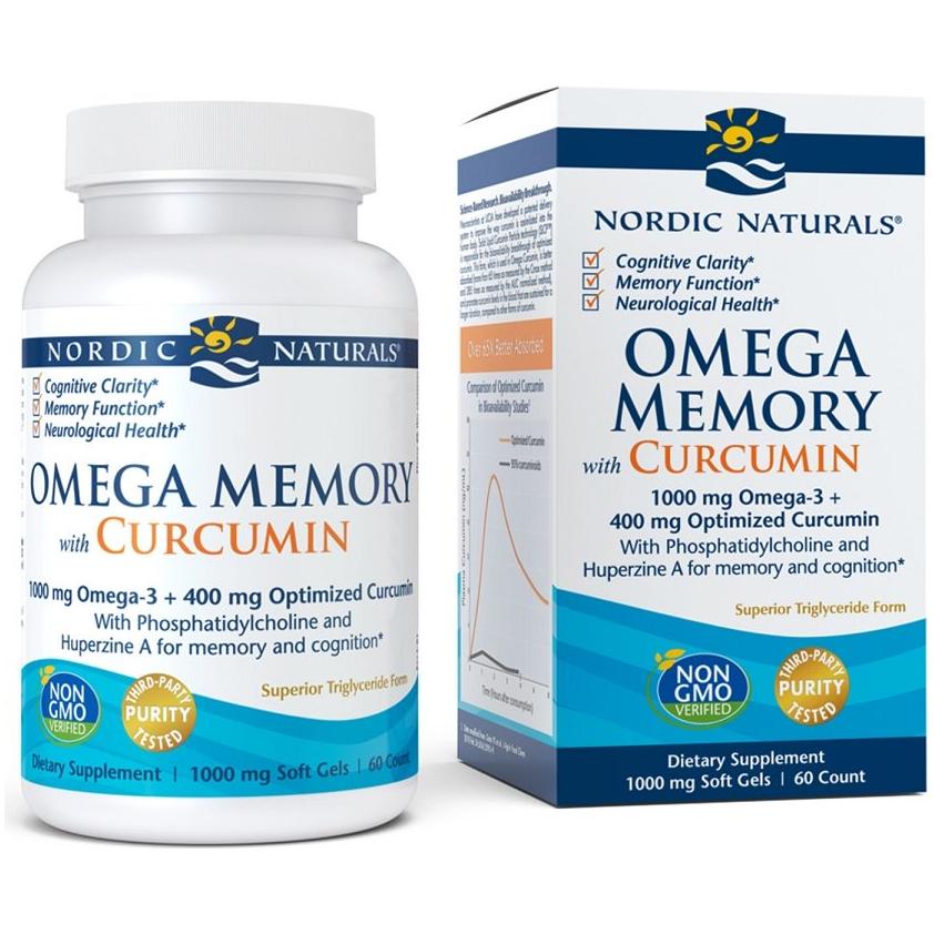 Nordic Naturals - Omega Memory with Curcumin, 1000mg - 60