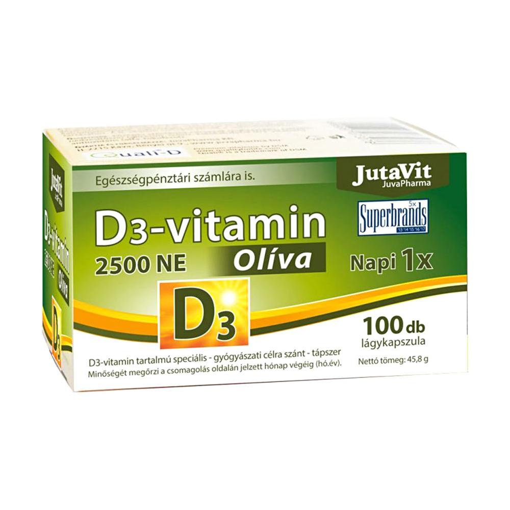 JutaVit - Vitamin D3 2500 IU Oliva softgel