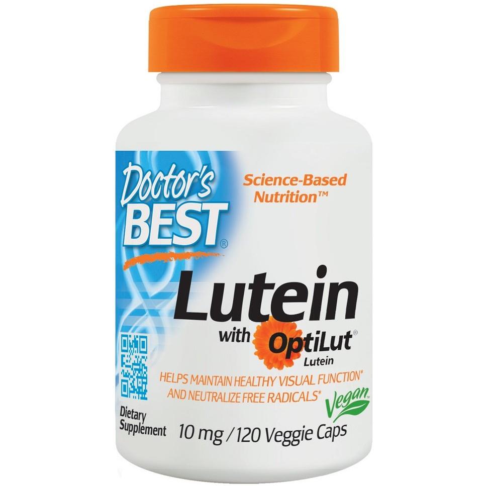 Doctor's Best - Lutein with OptiLut, 10mg - 120 vcaps