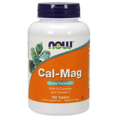 NOW Foods - Cal-Mag with B-Complex and Vitamin C - 100 tablets