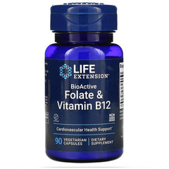 Life Extension - BioActive Folate & Vitamin B12 - 90 vcaps