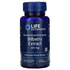 Life Extension - Bilberry Extract Standardized European, 100mg