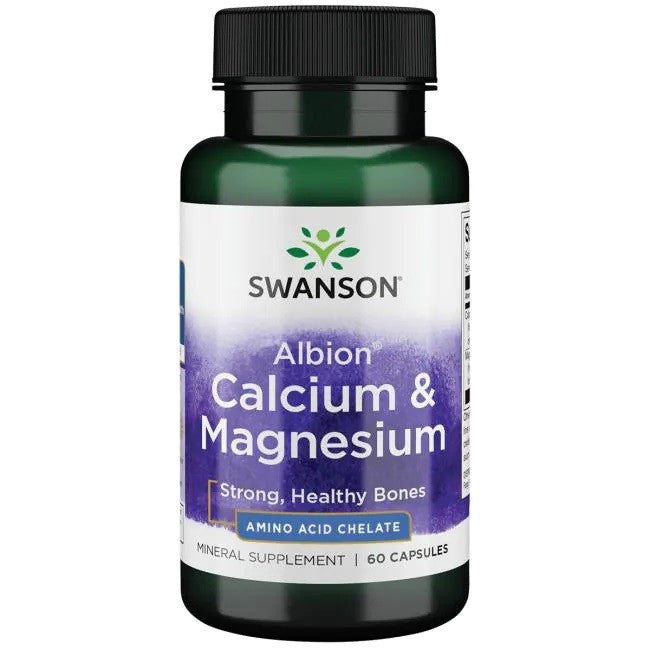 Swanson - Albion Chelated Calcium & Magnesium - 60 caps