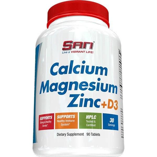 SAN - Calcium Magnesium Zinc + D3 - 90 tablets