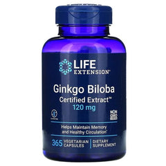 Life Extension - Ginkgo Biloba, Certified Extract, 120mg - 365