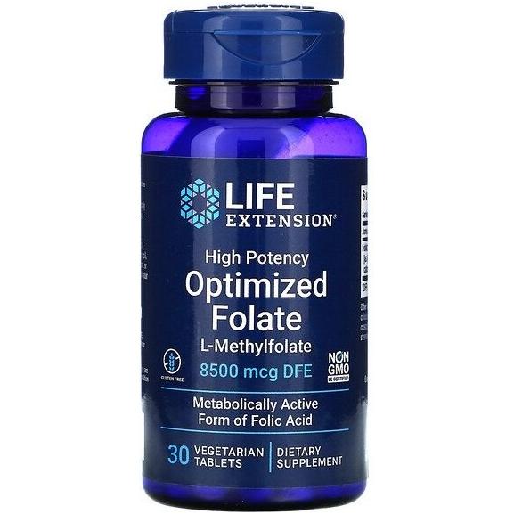 Life Extension - High Potency Optimized Folate - 30 vegetarian