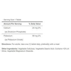 Puritan's Pride - Potassium Citrate 99 mg - 100 Tablets