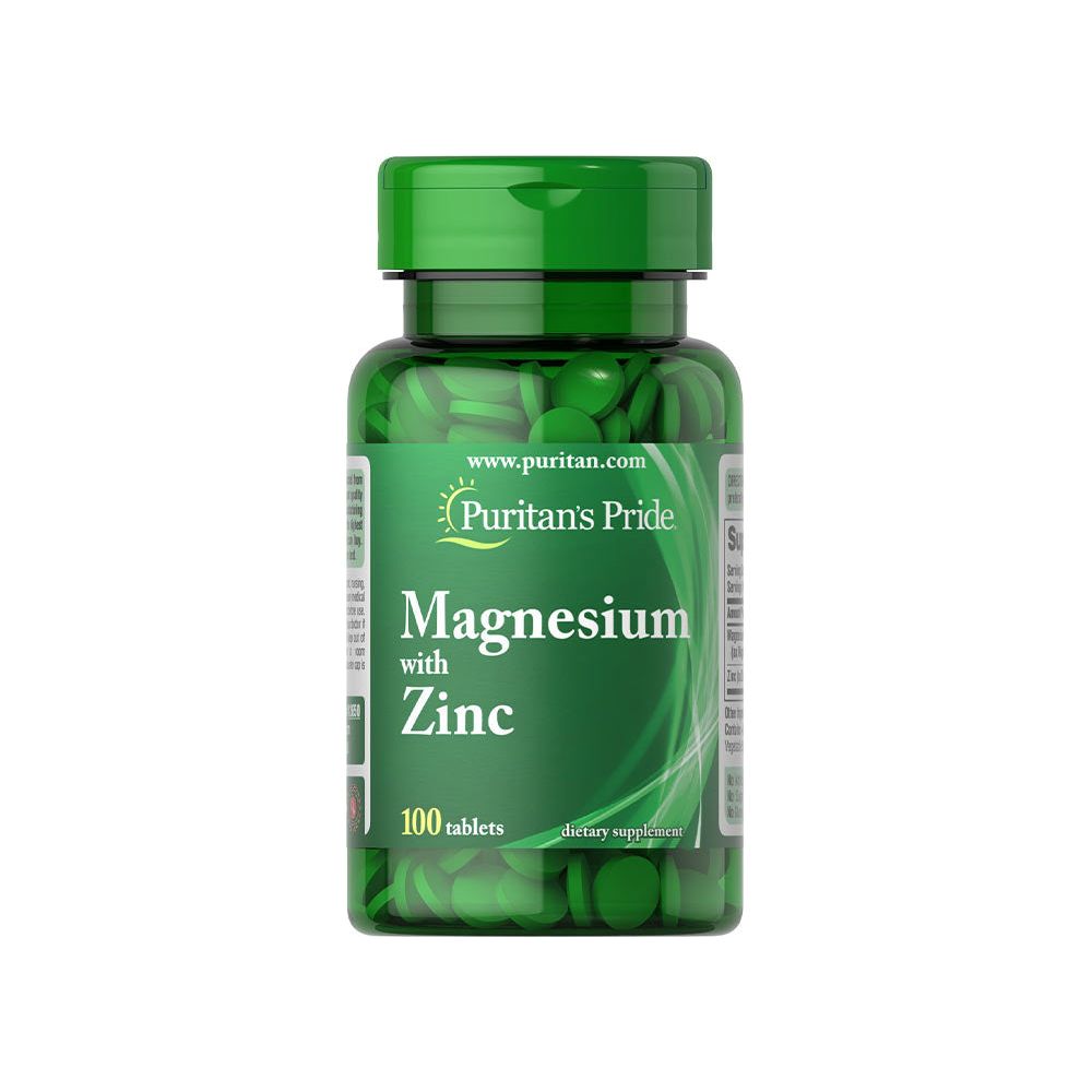 Puritan's Pride - Magnesium With Zinc - 100 Tablets