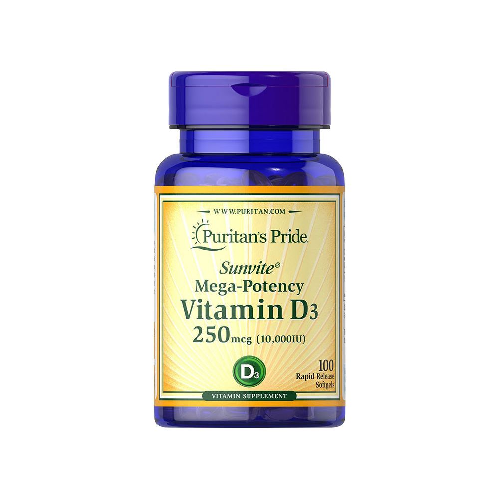 Puritan's Pride - Vitamin D3 10,000 IU - 100 Softgels