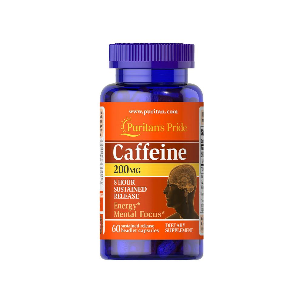 Puritan's Pride - Caffeine 200 mg 8-Hour Sustained Release - 60