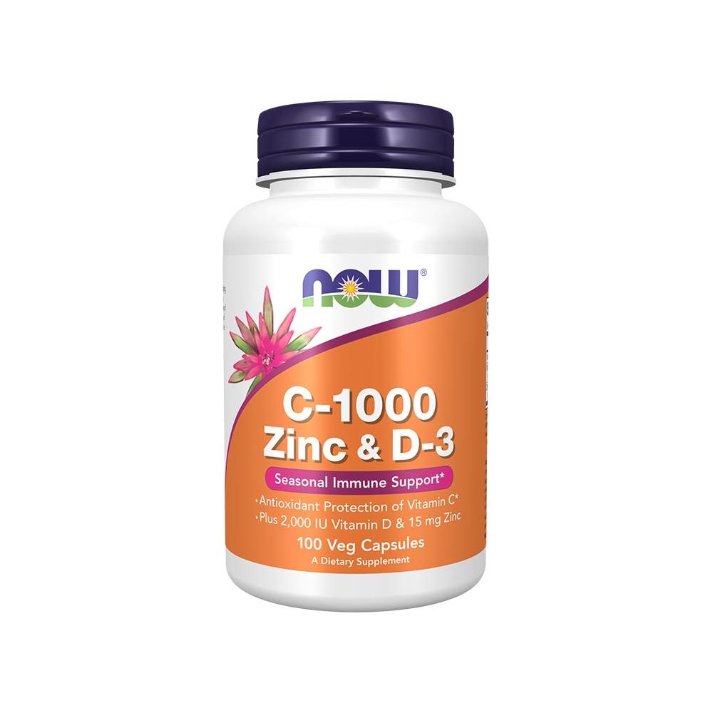 Now Foods - C-1000 Zinc & D-3 - 100 Veg Capsules