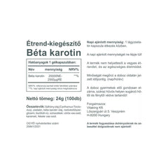 Vitaking - Beta-Carotine Provitamin-A – 25,000 IU - 100 Softgels