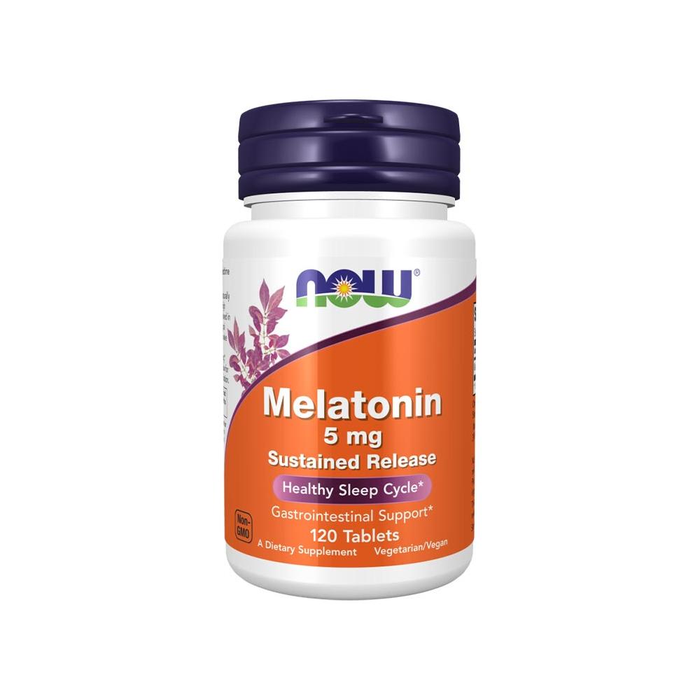 Now Foods - Melatonin 5 mg Sustained Release - 120 Tablets