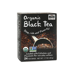 Now Foods - Black Tea, Organic - 24 Tea Bags