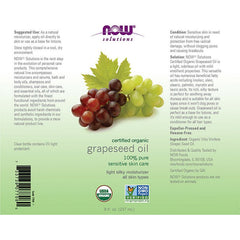 Now Foods - Grapeseed Oil, Organic - 237 ml