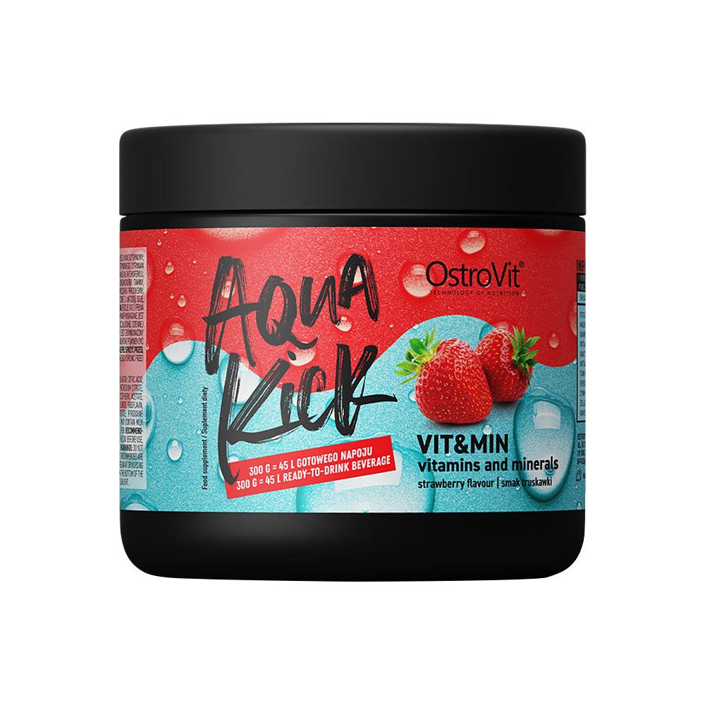 OstroVit - Aqua Kick VIT&MIN - Strawberry - 300 g