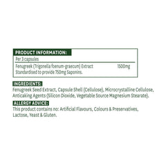 Natures Aid - Fenugreek Standardised 500 mg - 90 Capsules